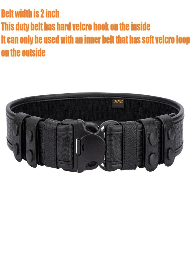 TACNEX Basket Weave Duty Belt w/Hook Lining Tri-Release Buckle 4 Keepers 2" Police Law Enforcement Security Outer Belt L - Image 2